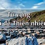 Các Từ Vựng Về Thiên Nhiên